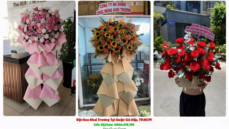 Hoa Chúc Mừng Khai Trương Tại Quận Gò Vấp, TP.HCM