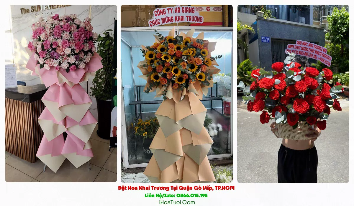 Hoa Chúc Mừng Khai Trương Tại Quận Gò Vấp, TP.HCM