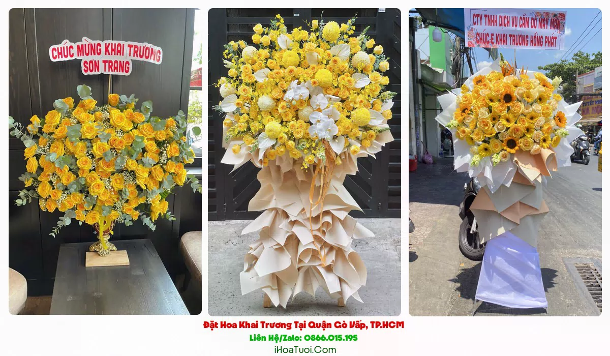 Kệ hoa khai trương nhiều mẫu tại Gò Vấp