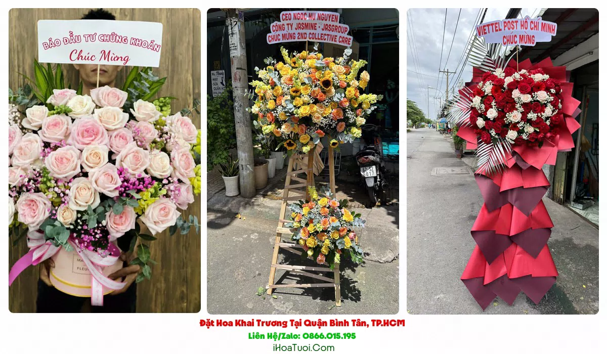 Giao hoa khai trương khắp Quận Bình Tân đúng giờ