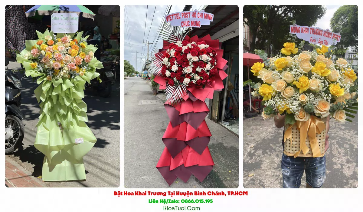 Giao hoa khai trương đúng giờ khắp Huyện Bình Chánh