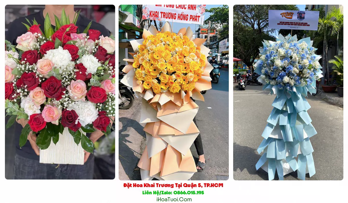Kệ Hoa Khai Trương Tại Quận 5, TP.HCM