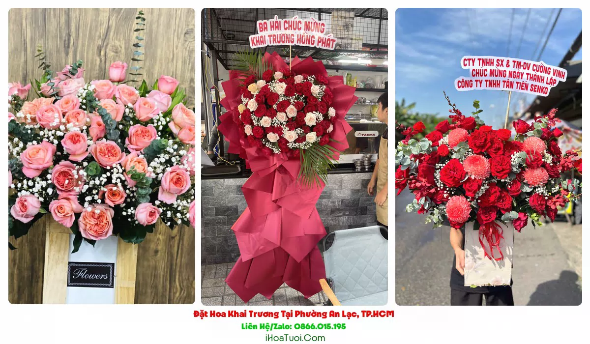 Kệ hoa khai trương Phường An Lạc