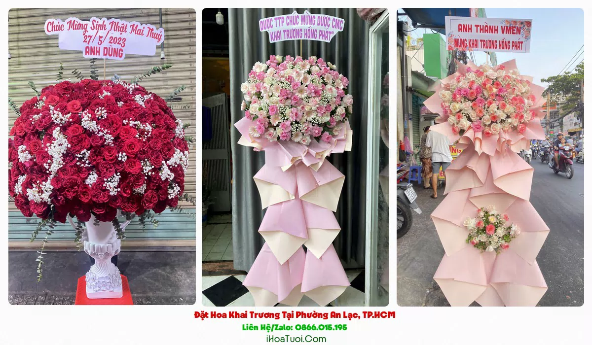 Hoa khai trương giao đúng giờ tại Phường An Lạc