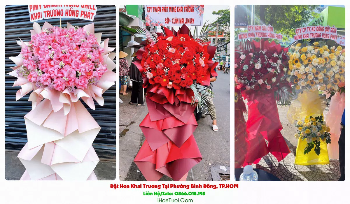 Giao hoa khai trương đúng giờ tại Phường Bình Đông