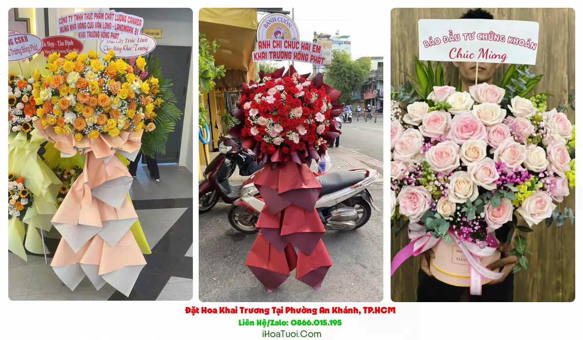 Kệ Hoa Khai Trương Tại Phường An Khánh, TP.HCM (Thành Phố Thủ Đức Cũ)