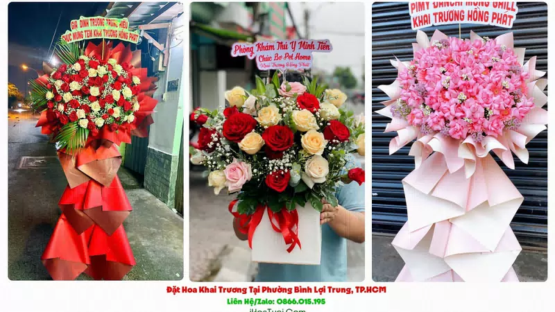Đặt Hoa Khai Trương Tại Phường Bình Lợi Trung, TP.HCM (Quận Bình Thạnh Cũ)