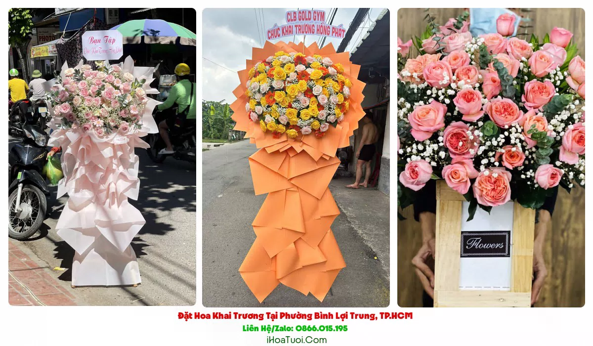 Hoa chúc mừng khai trương giao tận nơi Phường Bình Lợi Trung