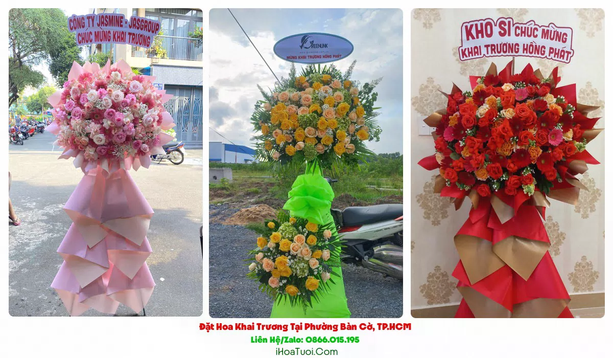 Hoa khai trương giao tận nơi khu vực Phường Bàn Cờ, Quận 3 cũ