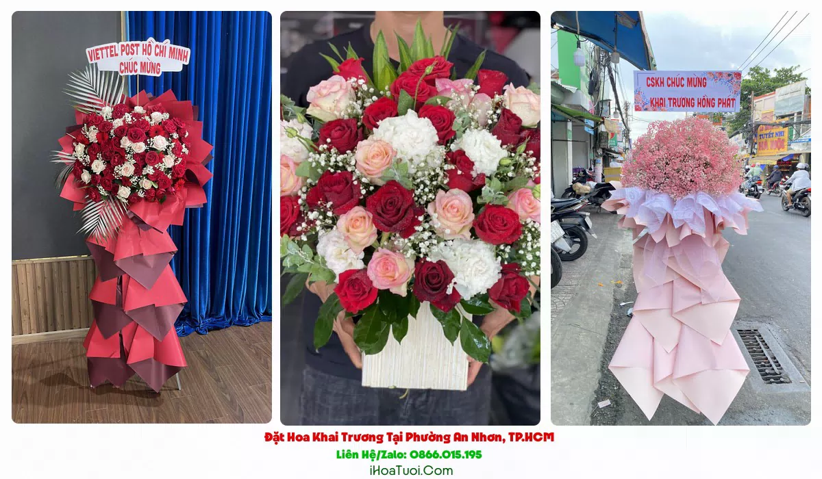 Kệ Hoa Khai Trương Tại Phường An Nhơn, TP.HCM (Quận Gò Vấp Cũ)