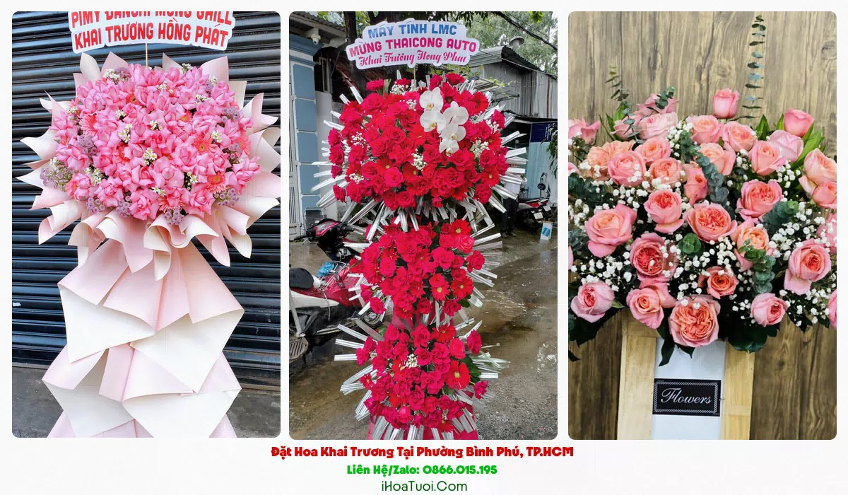 Giao hoa khai trương đúng giờ tại Phường Bình Phú