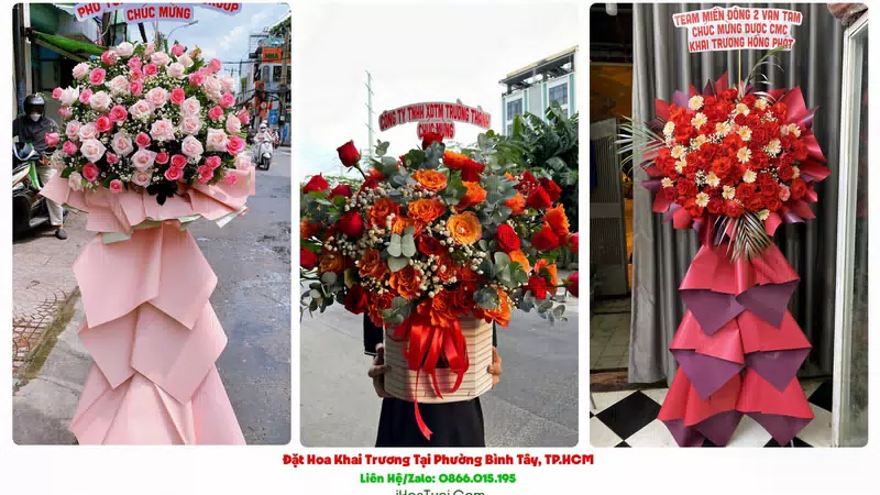Đặt Hoa Khai Trương Phường Bình Tây, TP.HCM (Quận 6 Cũ)