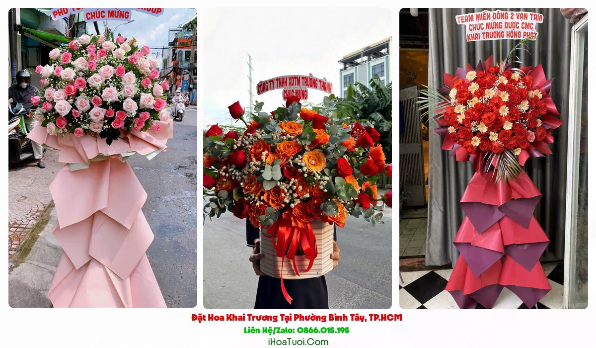 Đặt Hoa Khai Trương Phường Bình Tây, TP.HCM (Quận 6 Cũ)