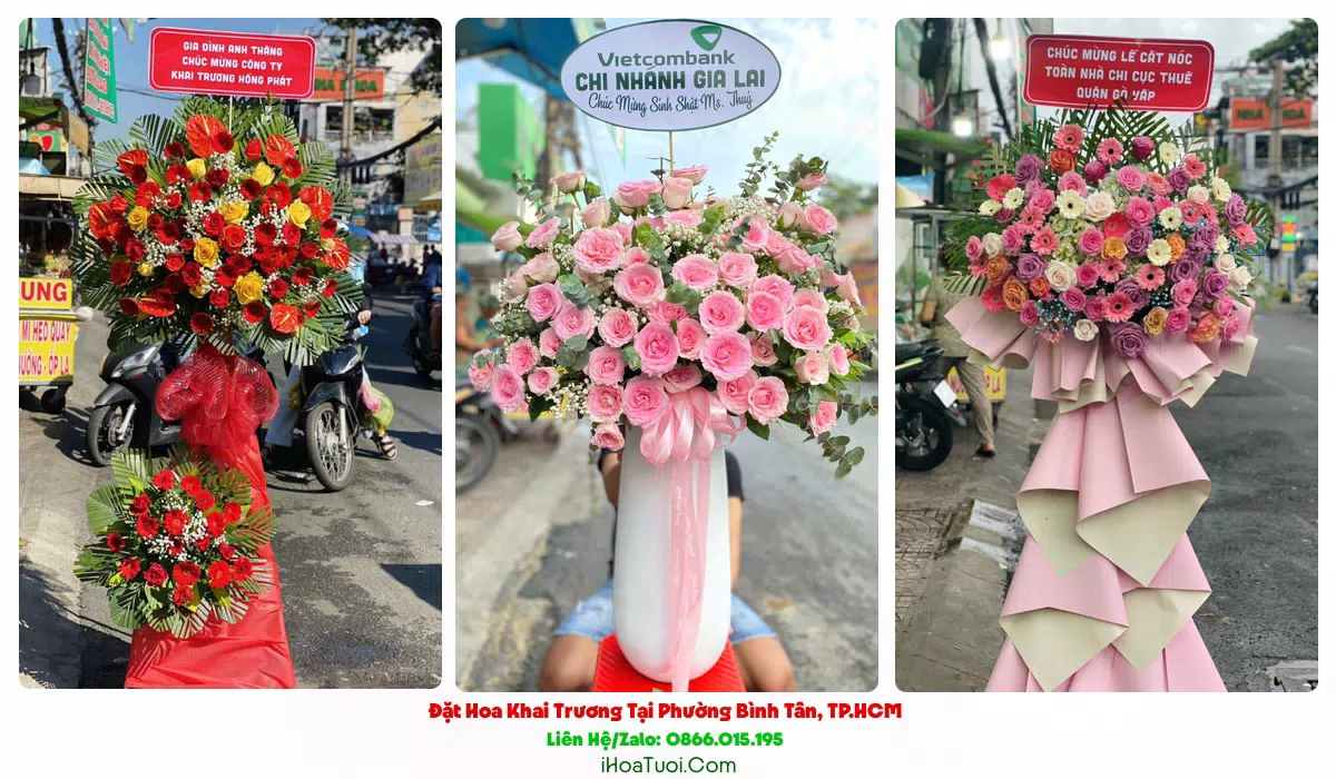 Giao hoa khai trương đúng giờ tại Phường Bình Tân
