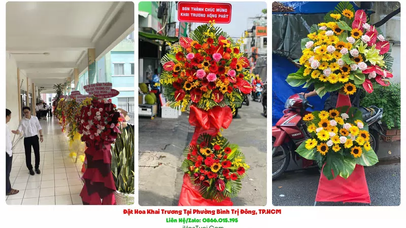 Đặt Hoa Khai Trương Tại Phường Bình Trị Đông, TP.HCM (Quận Bình Tân Cũ)