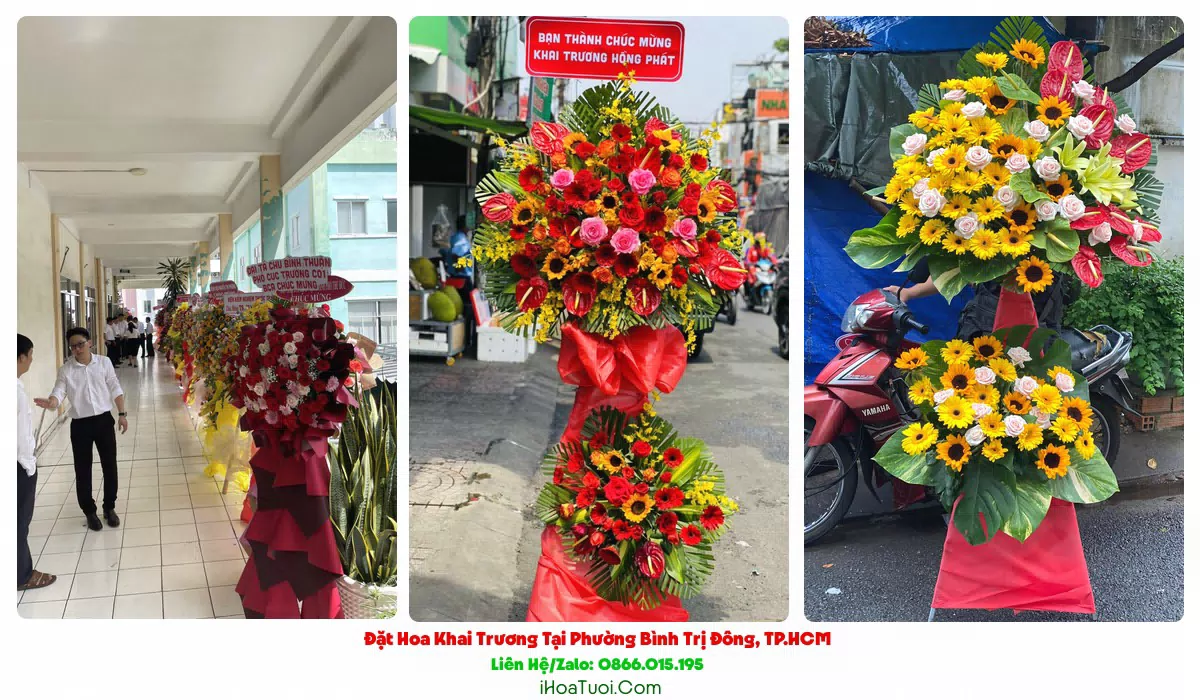 Đặt Hoa Khai Trương Tại Phường Bình Trị Đông, TP.HCM (Quận Bình Tân Cũ)