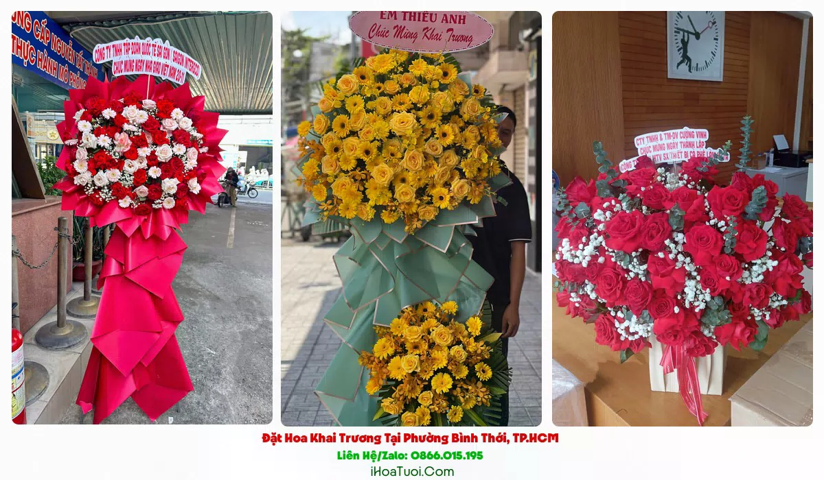 Giao hoa khai trương đúng giờ Phường Bình Thới