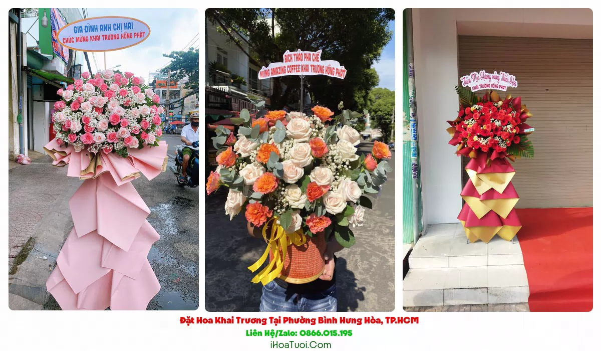 Giao hoa khai trương tận nơi tại Phường Bình Hưng Hòa