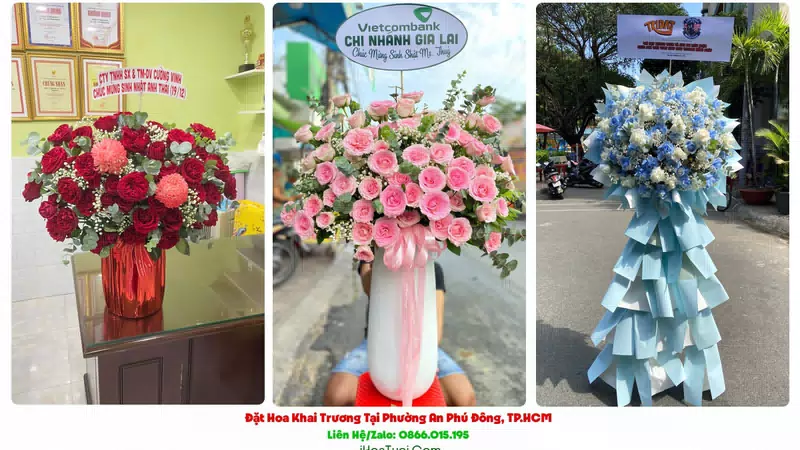 Kệ Hoa Khai Trương Tại Phường An Phú Đông, TP.HCM (Quận 12 Cũ)