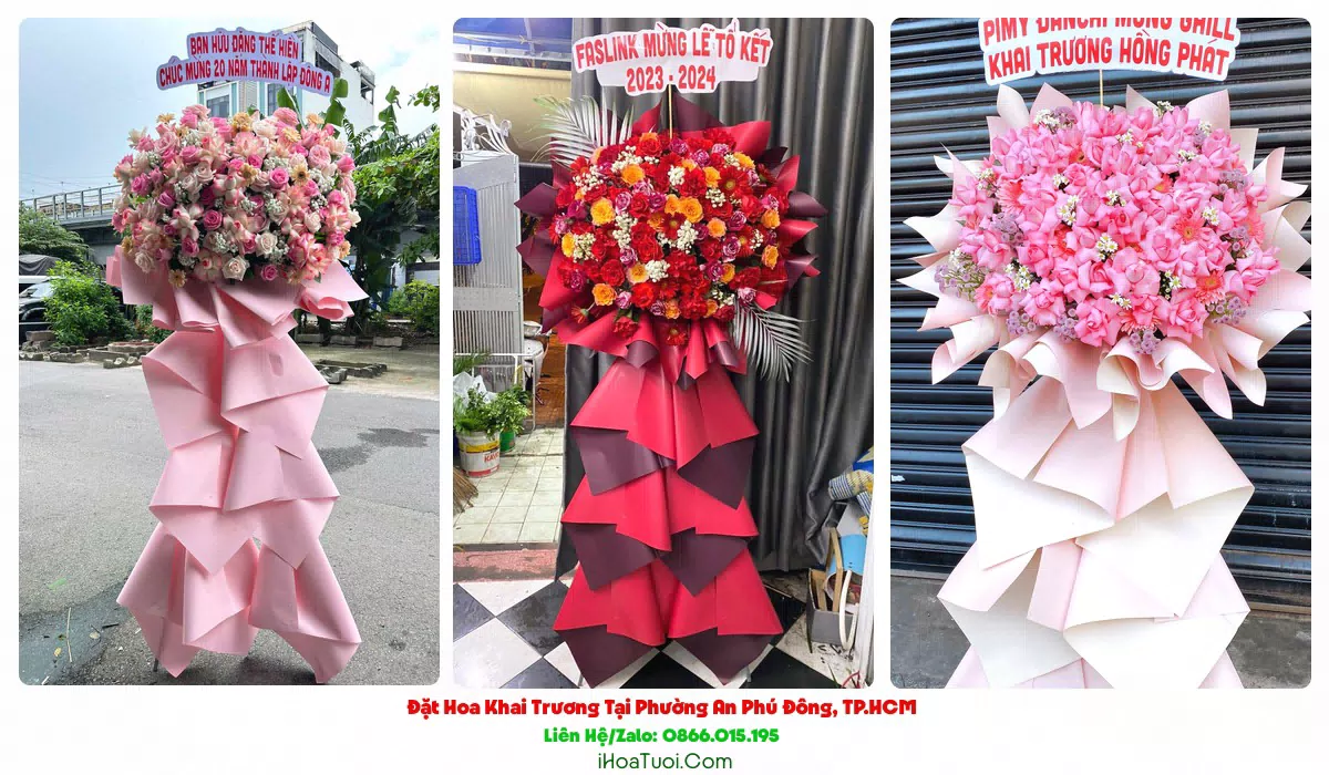 Kệ hoa khai trương Phường An Phú Đông