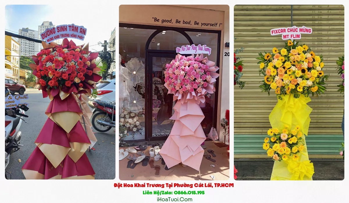 Kệ Hoa Khai Trương Tại Phường Cát Lái, TP.HCM (Thành phố Thủ Đức Cũ)