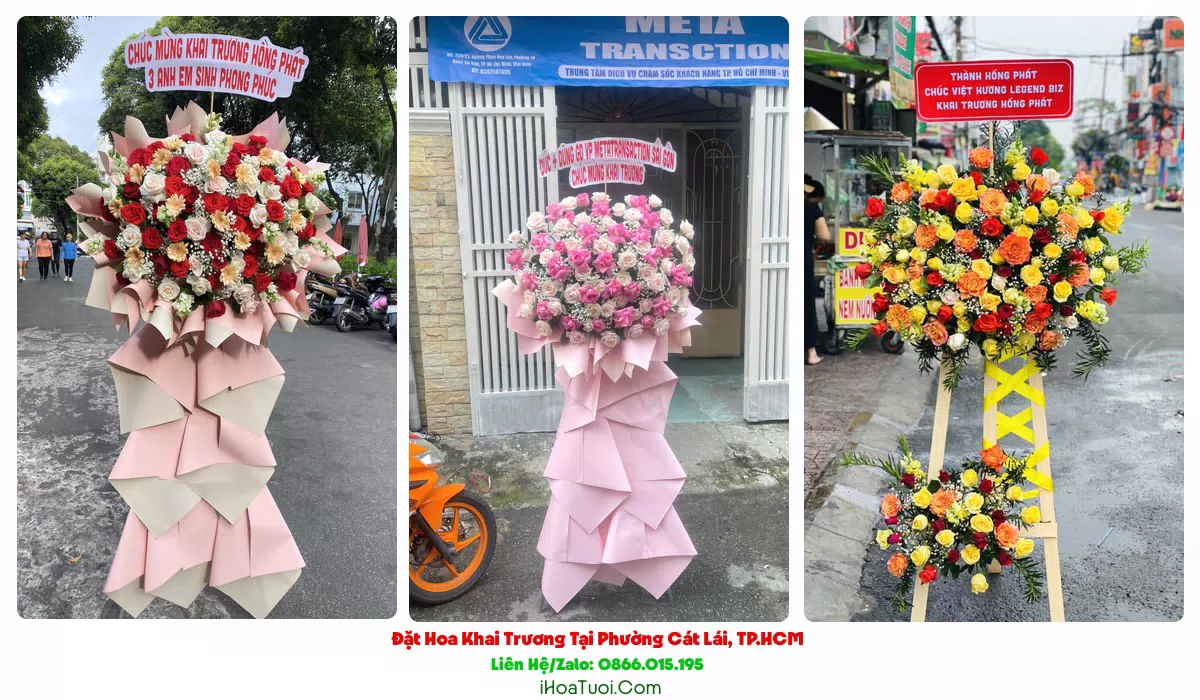 Kệ hoa khai trương tặng công ty, đối tác tại Phường Cát Lái
