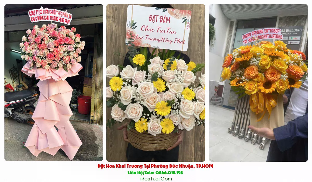 Hoa chúc mừng khai trương giao tại Phường Đức Nhuận