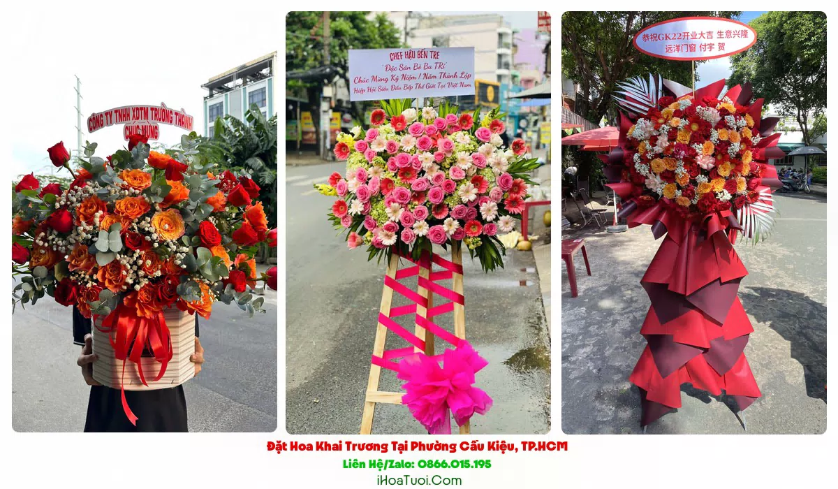 Kệ hoa 2 tầng khai trương tại Phường Cầu Kiệu