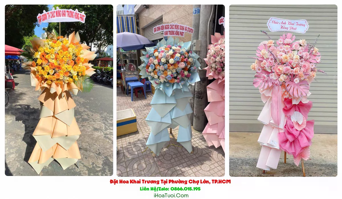 Giao hoa khai trương đúng giờ tại Phường Chợ Lớn Quận 5