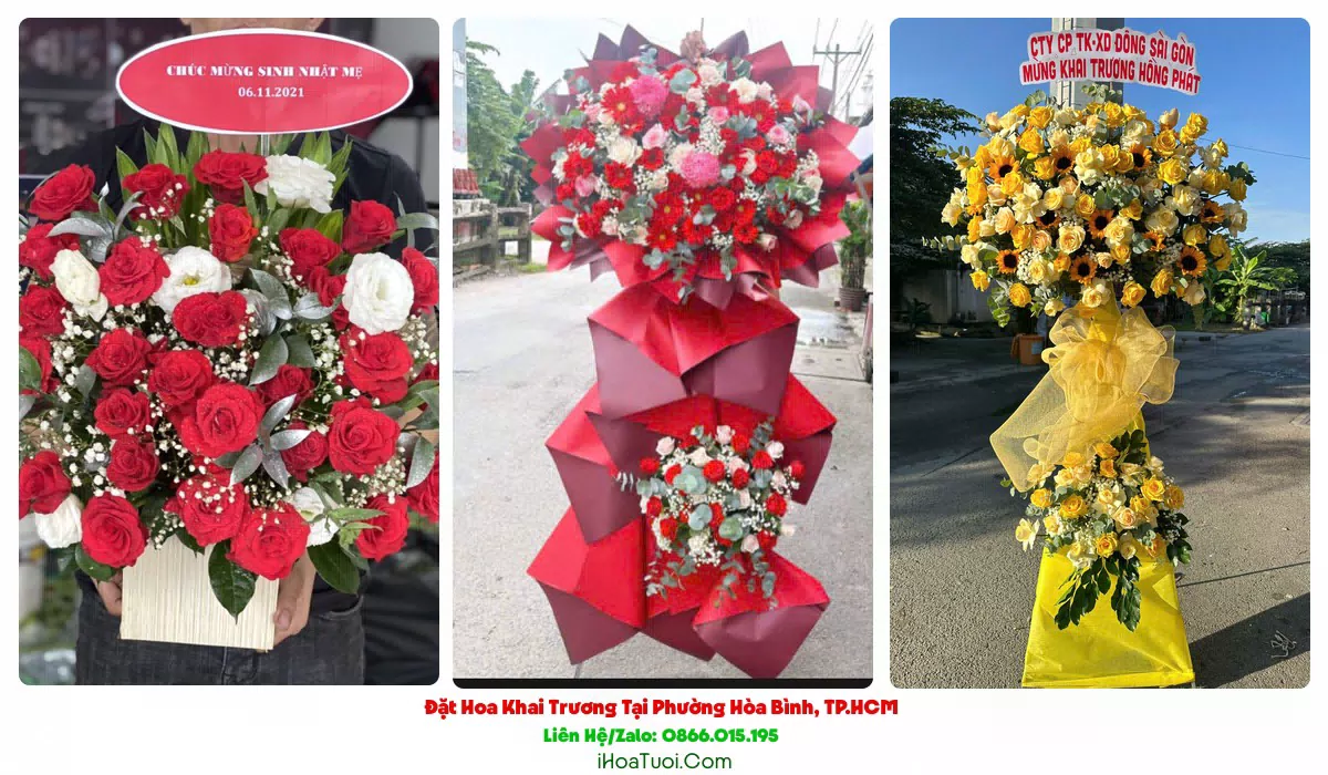 Kệ hoa khai trương tại Phường Hòa Bình, Quận 11