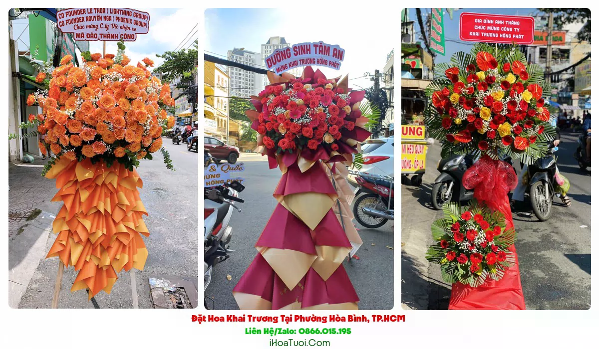 Giao hoa khai trương đúng giờ tại Phường Hòa Bình