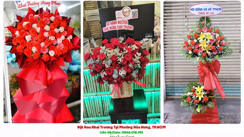 Kệ Hoa Khai Trương Phường Hòa Hưng, TP.HCM (Quận 10 Cũ)