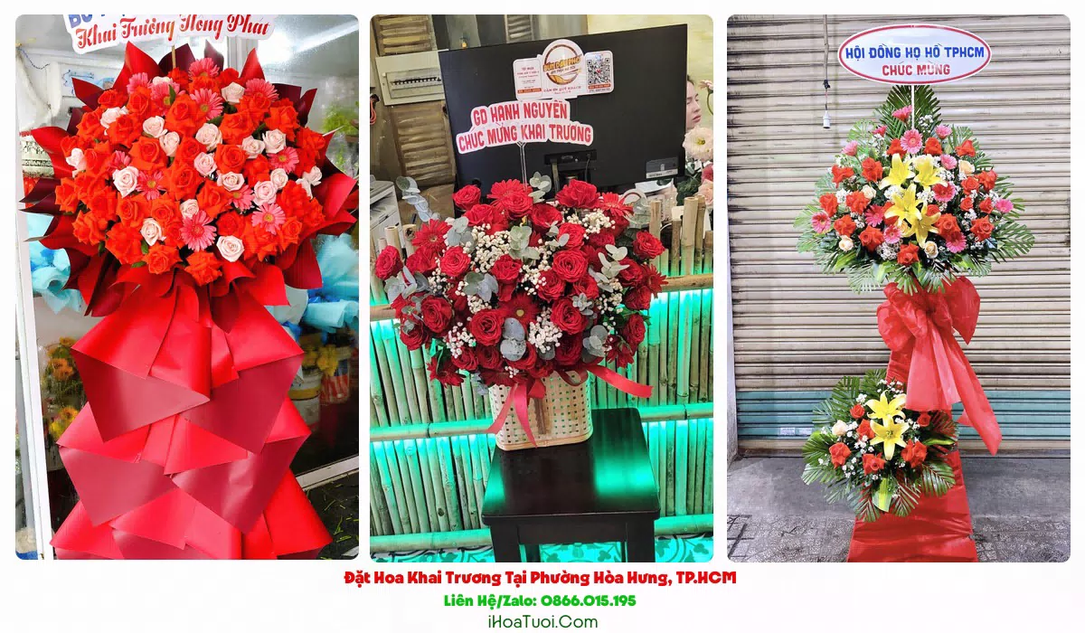 Kệ Hoa Khai Trương Phường Hòa Hưng, TP.HCM (Quận 10 Cũ)
