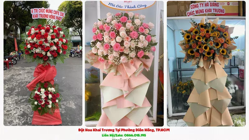 Đặt Hoa Khai Trương Tại Phường Diên Hồng, TP.HCM (Quận 10 Cũ)