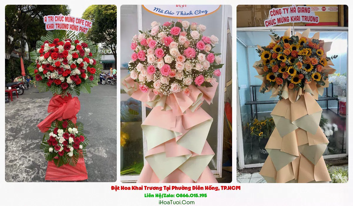 Đặt Hoa Khai Trương Tại Phường Diên Hồng, TP.HCM (Quận 10 Cũ)
