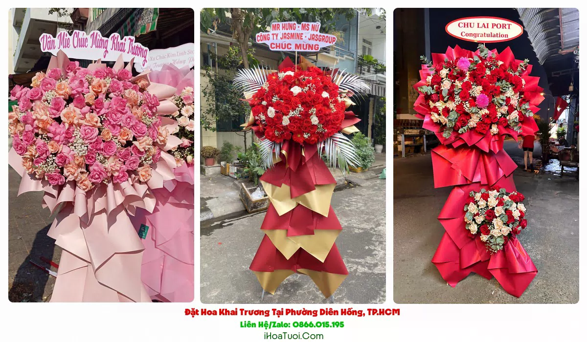 Shop hoa khai trương giao tại Phường Diên Hồng