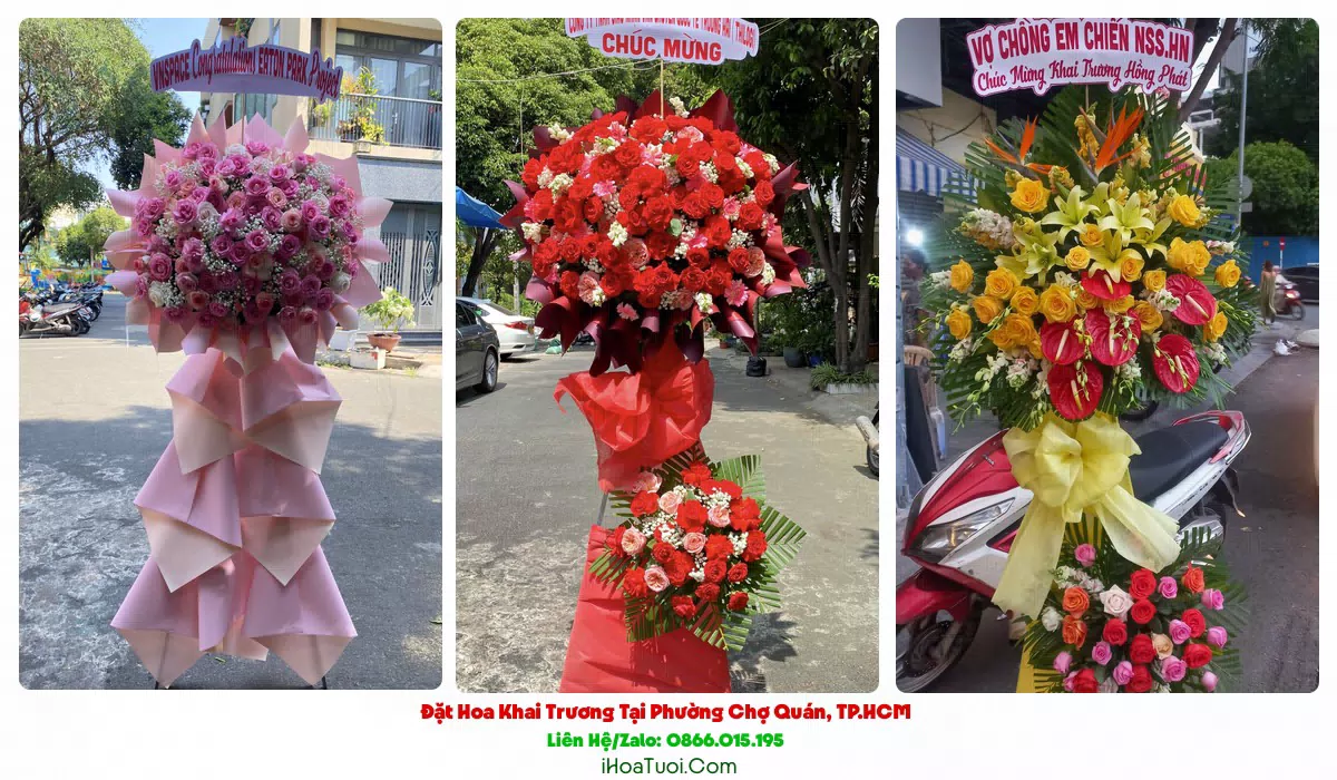 Mẫu kệ hoa khai trương Phường Chợ Quán