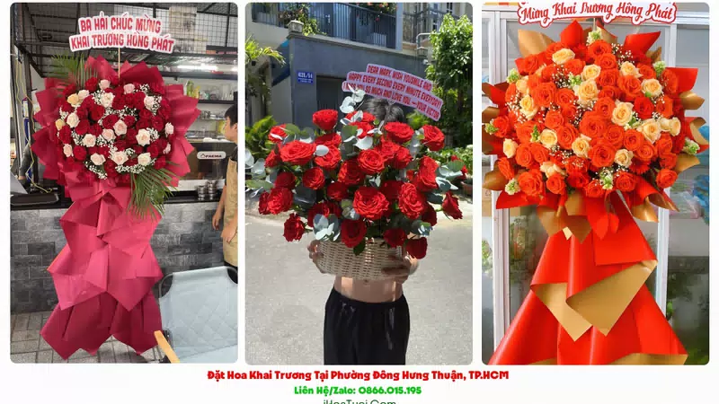 Kệ Hoa Khai Trương Phường Đông Hưng Thuận, TP.HCM (Quận 12 Cũ)