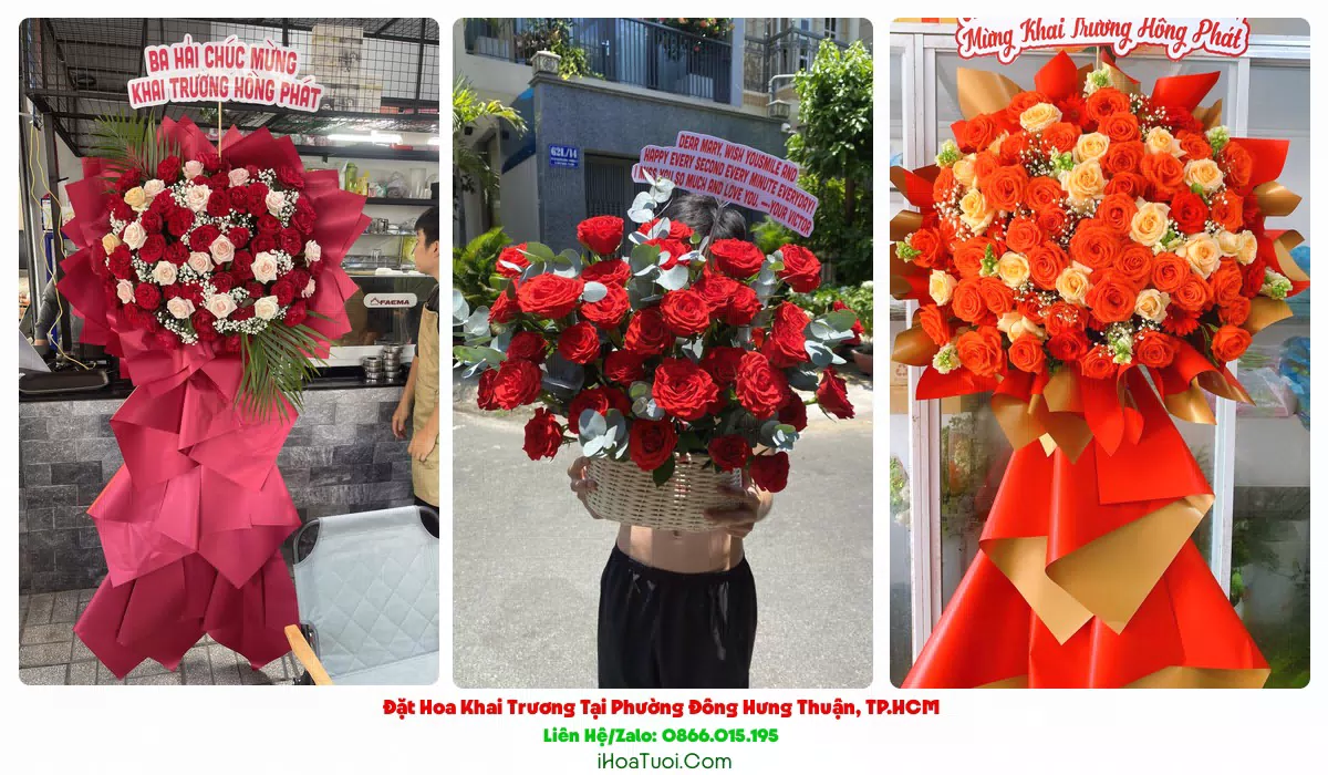 Kệ Hoa Khai Trương Phường Đông Hưng Thuận, TP.HCM (Quận 12 Cũ)