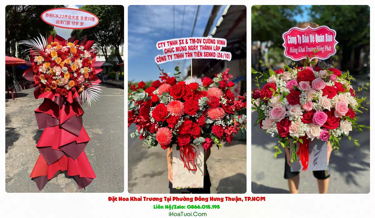 Hoa chúc mừng khai trương Đông Hưng Thuận