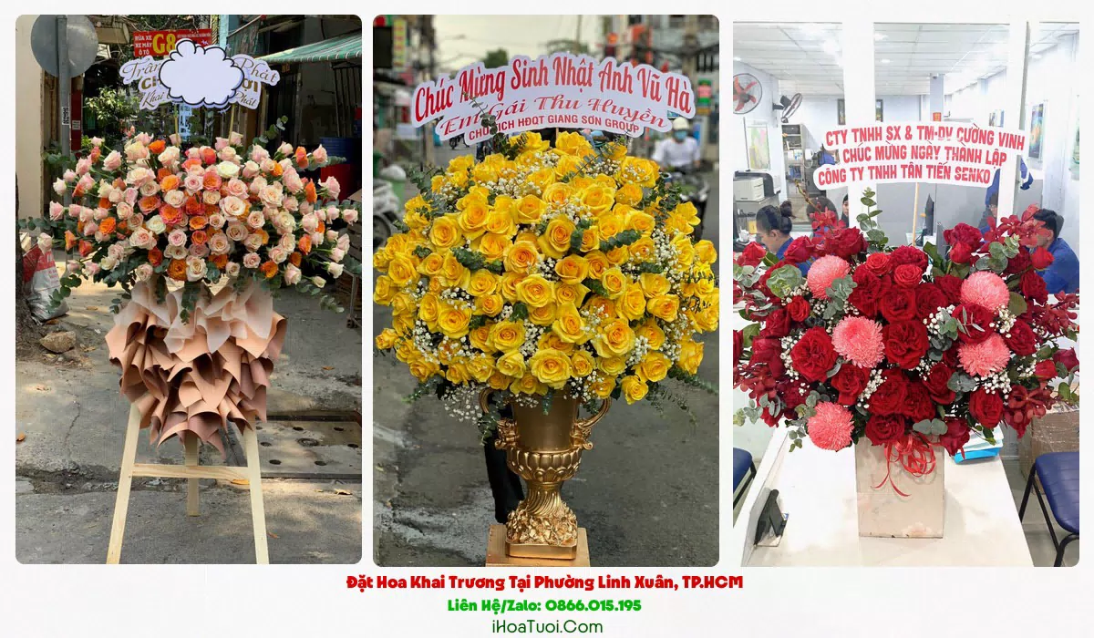 Kệ Hoa Khai Trương Tại Phường Linh Xuân, TP.HCM (Thành Phố Thủ Đức Cũ)