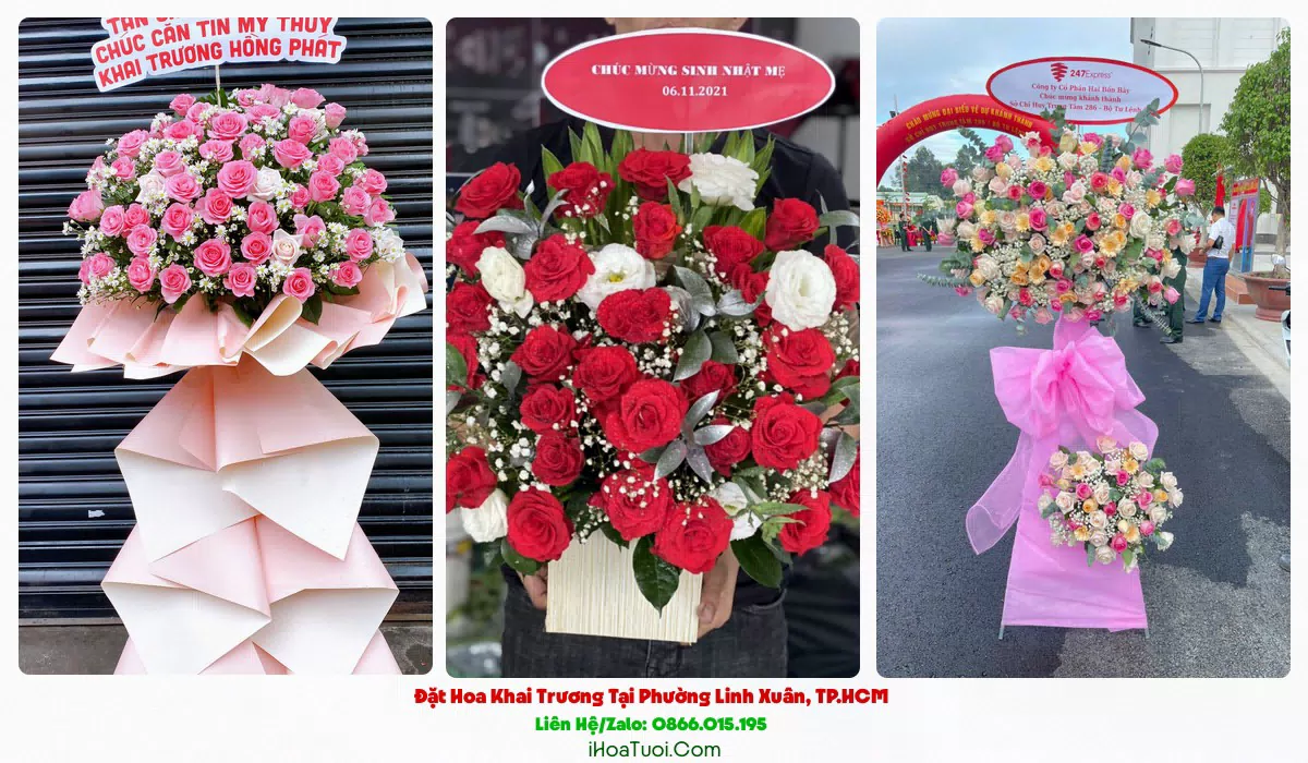 Các mẫu kệ hoa khai trương theo loại tại Phường Linh Xuân