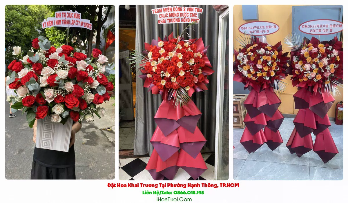 Kệ hoa khai trương tại Phường Hạnh Thông