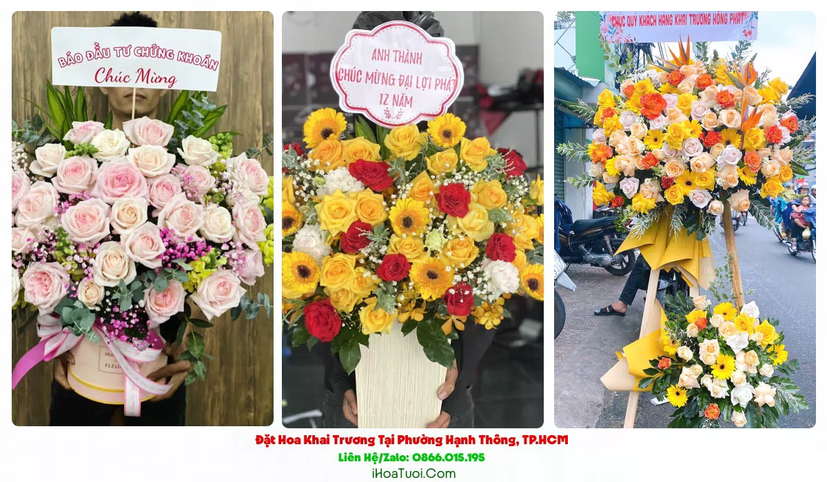 Giao hoa khai trương đúng giờ tại Phường Hạnh Thông