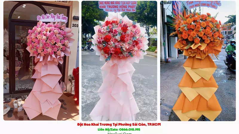 Kệ Hoa Khai Trương Phường Sài Gòn, TP.HCM (Quận 1 Cũ)