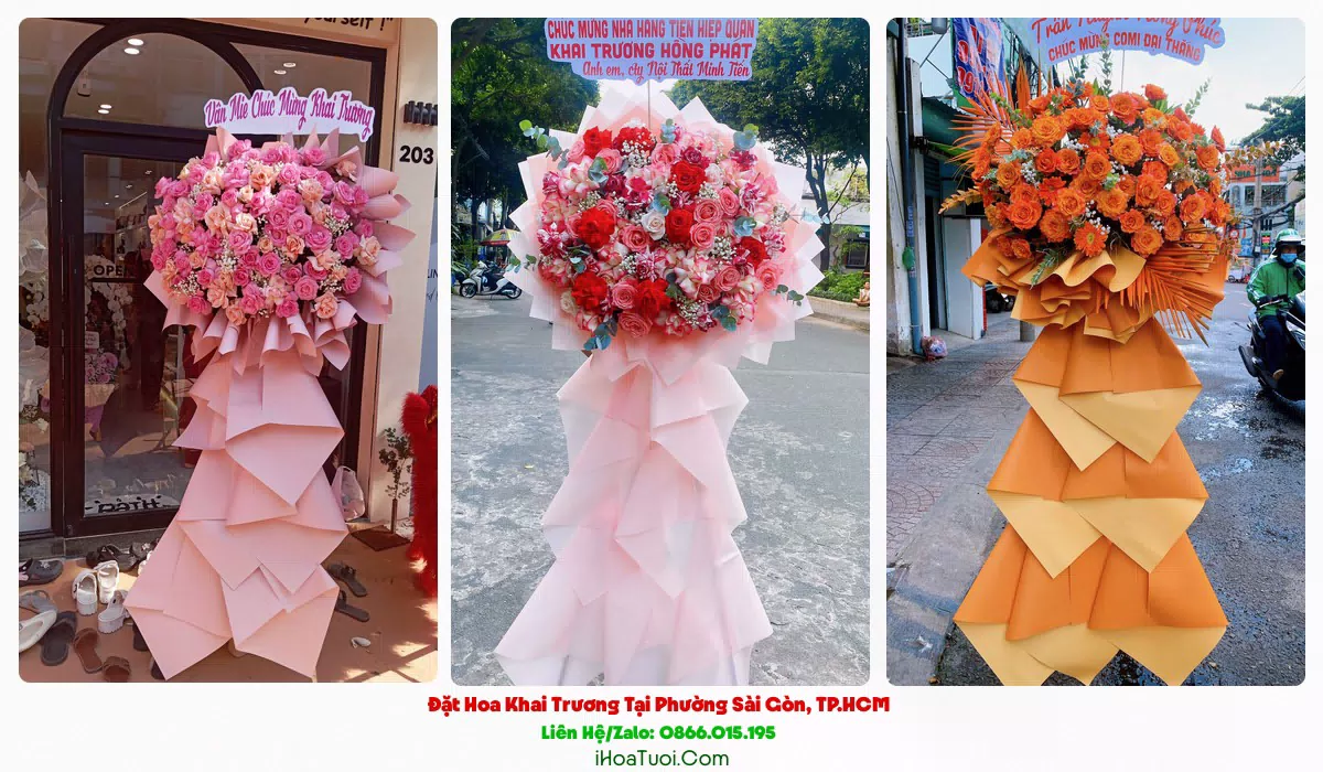 Kệ Hoa Khai Trương Phường Sài Gòn, TP.HCM (Quận 1 Cũ)