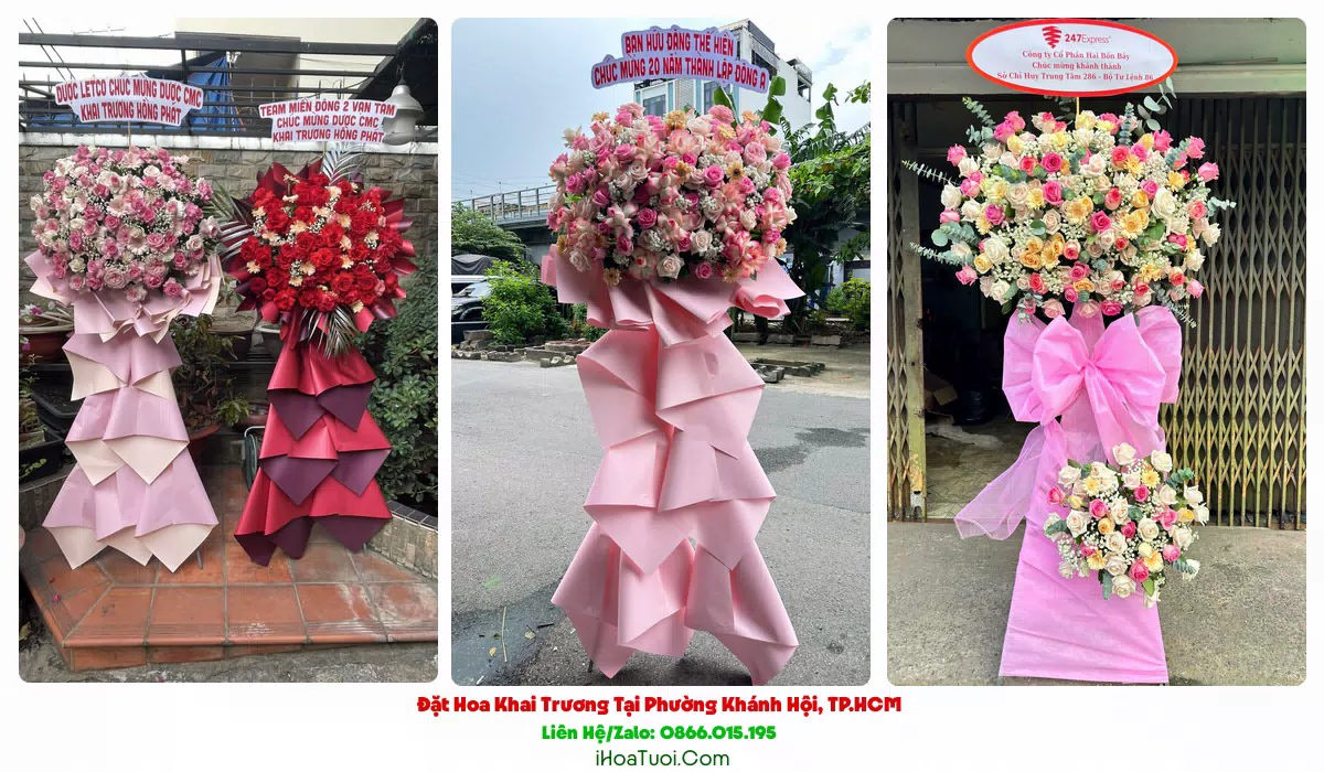 Hoa khai trương giao khu vực đường Khánh Hội, Phường Khánh Hội