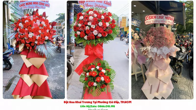 Kệ Hoa Khai Trương Phường Gò Vấp, TP.HCM (Quận Gò Vấp Cũ)