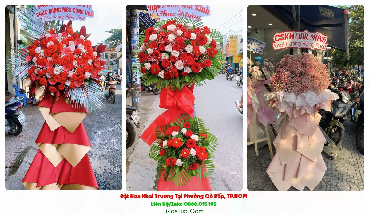 Kệ Hoa Khai Trương Phường Gò Vấp, TP.HCM (Quận Gò Vấp Cũ)