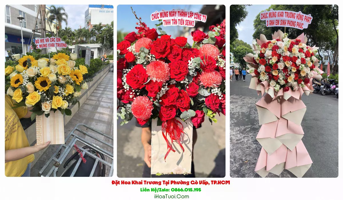Kệ hoa khai trương Phường Gò Vấp